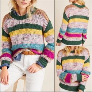 Anthropologie Heartloom Multicolor Striped Women's Sweater
